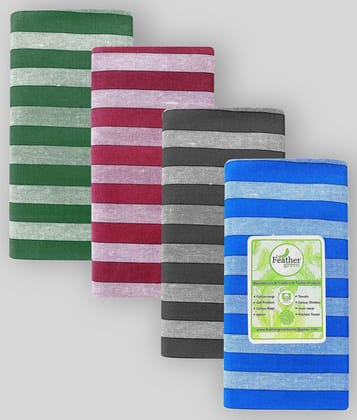 Feather Green Multi Lungi PAck of 4 - Free size