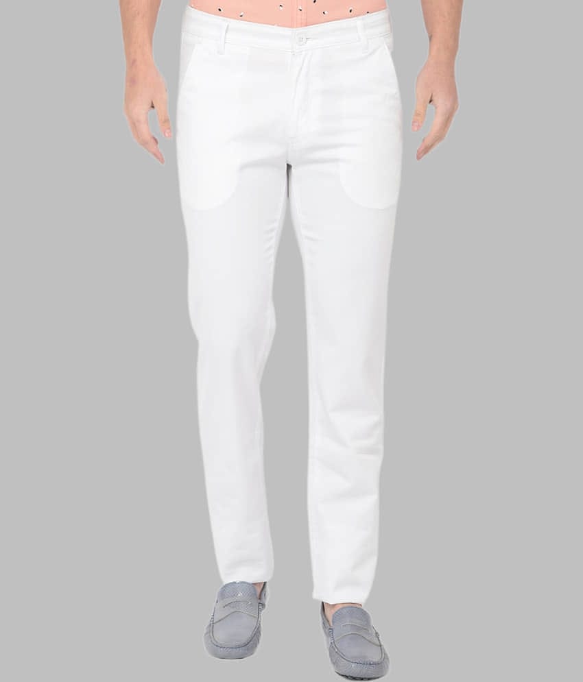 HALOGEN White Skinny Chinos ( Pack of 1 )