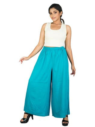 057RVR 4Cats Jumbo Size Radiant Palazzo - Sea Green