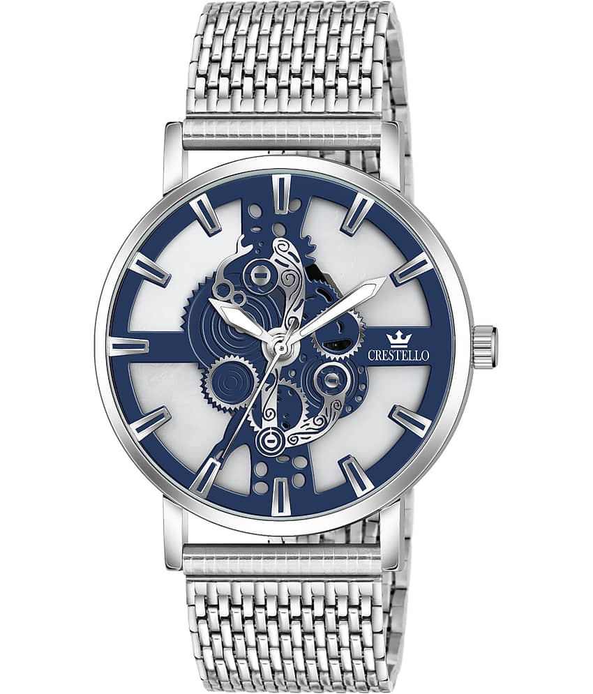 Crestello Silver Metal Analog Men's Watch