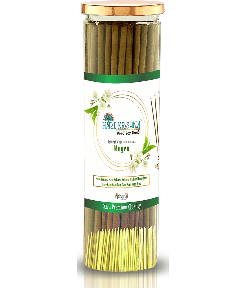 Hare Krishna Incense Stick Mogra 200 gm ( Pack of 1 )