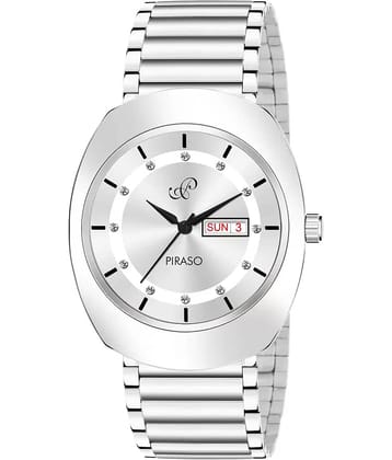 PIRASO Silver Stainless Steel Analog Men's Watch