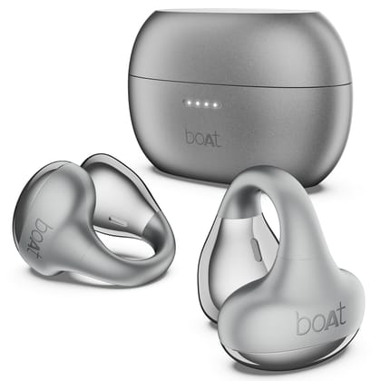 Boat Airdopes Loop OWS Earbuds w/Clip-On Fit, Air Conduction Tech, 50HRS Battery, 4Mics ENx, Dual EQ Modes, 12mm Drivers, 40ms Latency, ASAP Charge, OWS Ear Buds in Ear Bluetooth Earphones(Cool Grey) Boat Airdopes Loop OWS Earbuds w/Clip-On Fit, Air Conduction Tech, 50HRS Battery, 4Mics ENx, Dual EQ Modes, 12mm Drivers, 40ms Latency, ASAP Charge, OWS Ear Buds in Ear Bluetooth Earphones(Cool Grey)