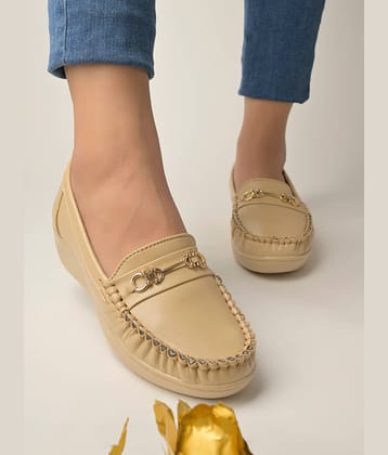 Stylestry Beige Women's Loafers