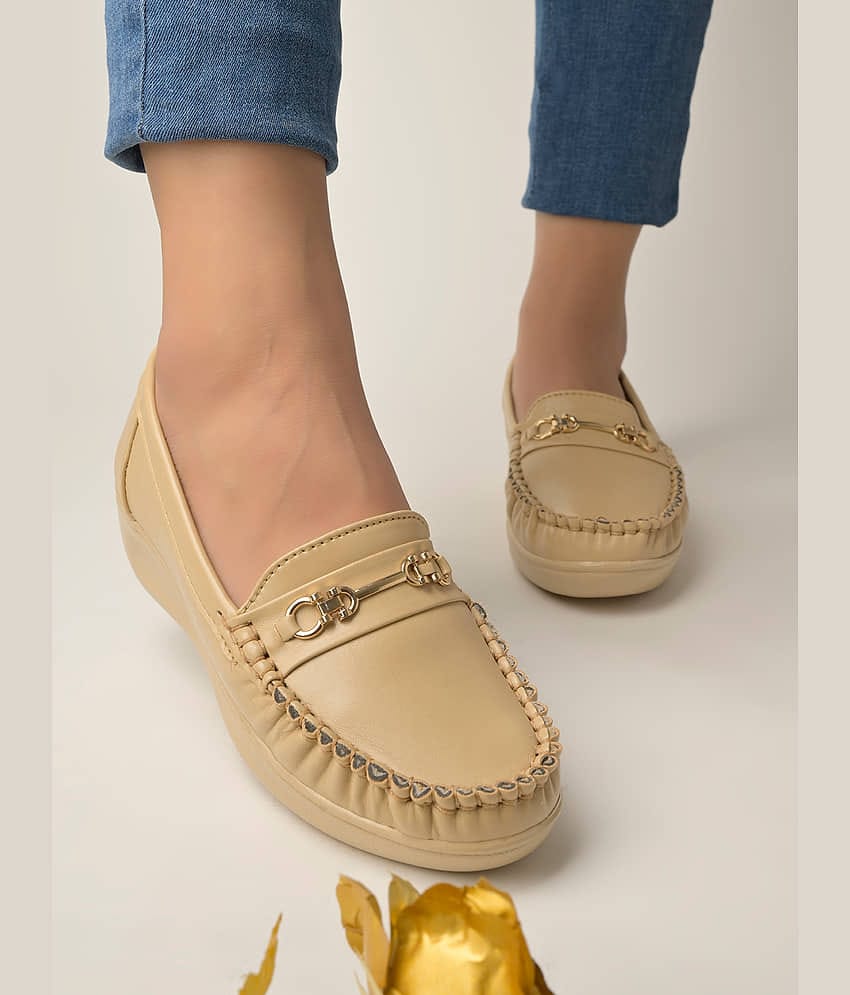 Stylestry Beige Women's Loafers