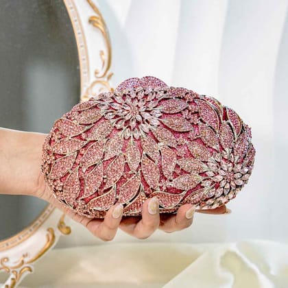 Pink Fantasy Crystal Clutch Bag
