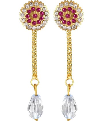 VIVASTRI Golden Drop Earrings ( Pack of 2 )