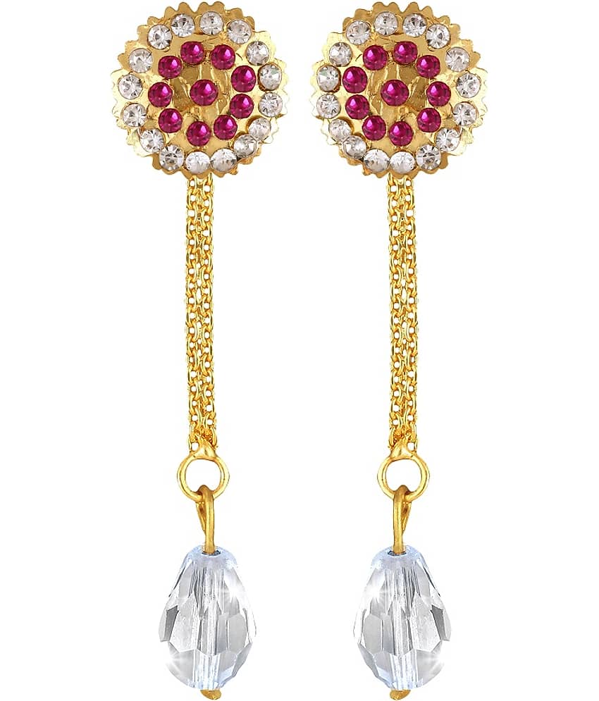 VIVASTRI Golden Drop Earrings ( Pack of 2 )