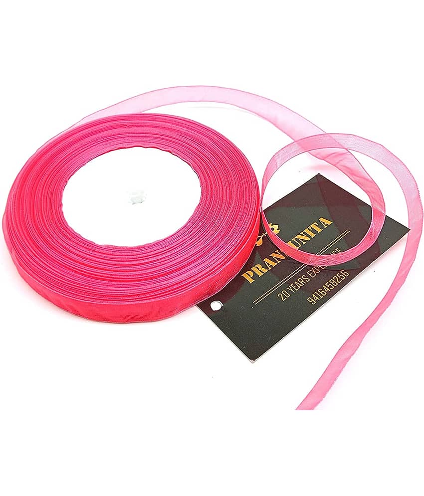 PRANSUNITA Sheer Chiffon Organza Satin Ribbon, 1/2 inch Wide, 20 Yard Length for Gift Wrapping, Wedding & Valentine's Birthday Packing, Bouquet Party Wreath Decoration, DIY Hair Accessories