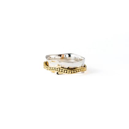 Hammered Cascade Fluid | 925 Silver Ring for Women & Men-10