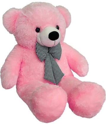 KIDS WONDERS 3 FEET Teddy Bear / high Quality / Neck brow / Cute and Soft Teddy Bear (Pink)