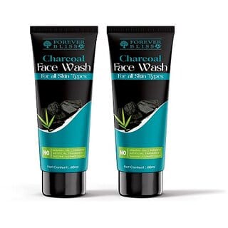 Indo Himaliyans Charcoal Facewash For Skin Brightening and Deep Cleansing Pack Of 2 Men and Women All Skin Types Face Wash 60 ml