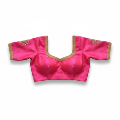 Pink Embroidered Ethnic Blouse
