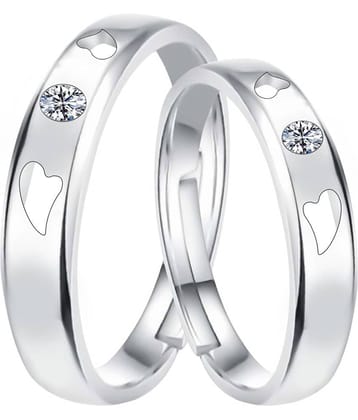 Designer   Look  Some One Speical Couple Ring Set For Valentines  Gifts   Adjustable  Silver Plated Couple Ring For   Women And Men