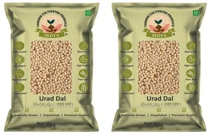 Sedya Unpolished Premium Urad Dal | Protein-Rich & Fresh | 1kg