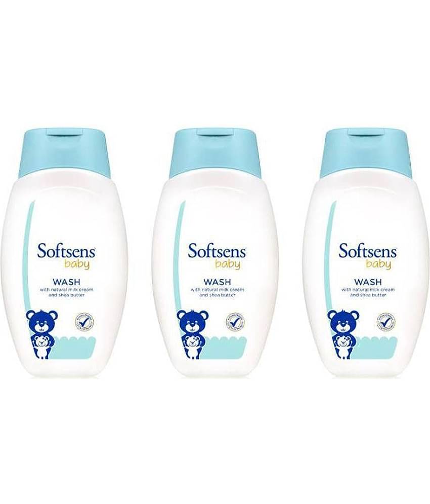 Sotftsens Baby TEAR FREE Baby Wash with natural milk cream & shea butter, 200ml, Pack of 3
