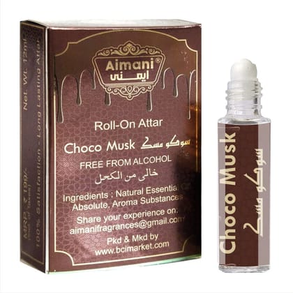 Aimani Choco Musk | 24 Hour Long Lasting Fragrance | Special For Women | Chocolate For Lovers| 6ml Perfume Oil Attar