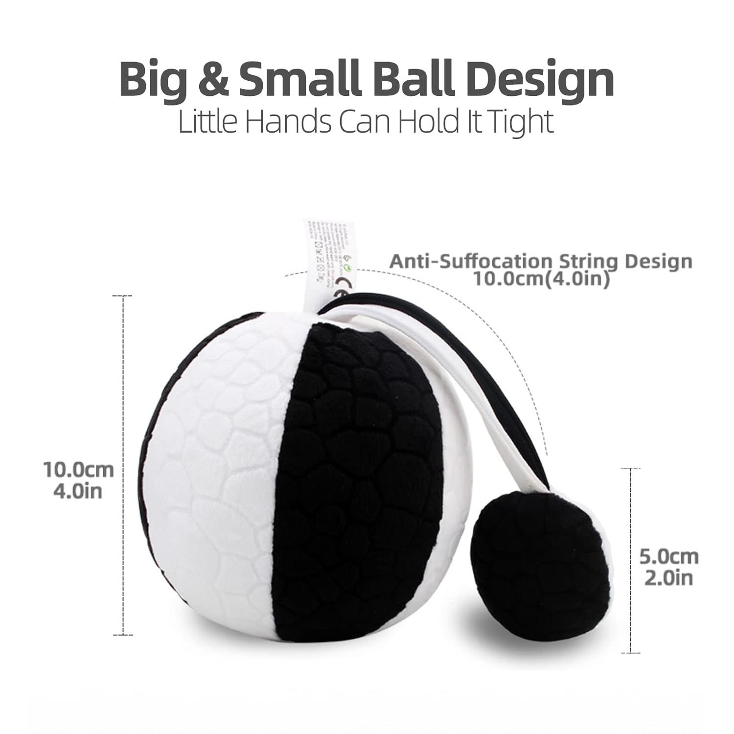 Visual Training Baby Toys - Early Development Sensory Fabric Textures Ball
