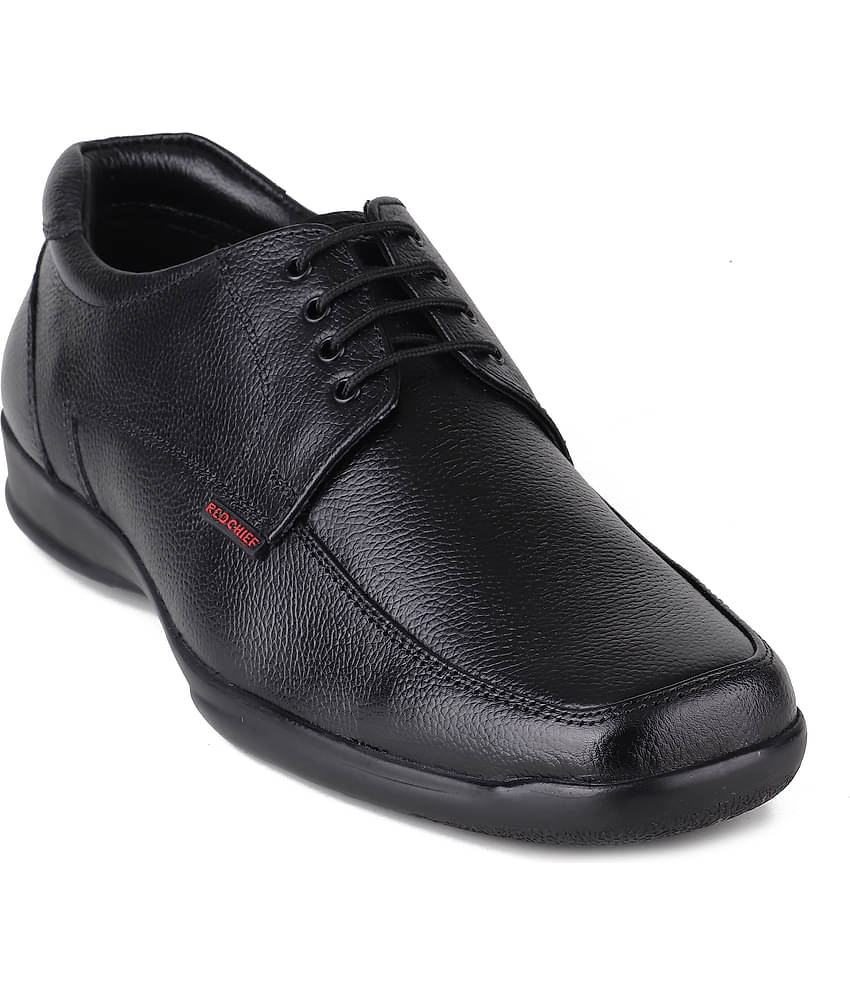 Red Chief Black Men's Derby Formal Shoes