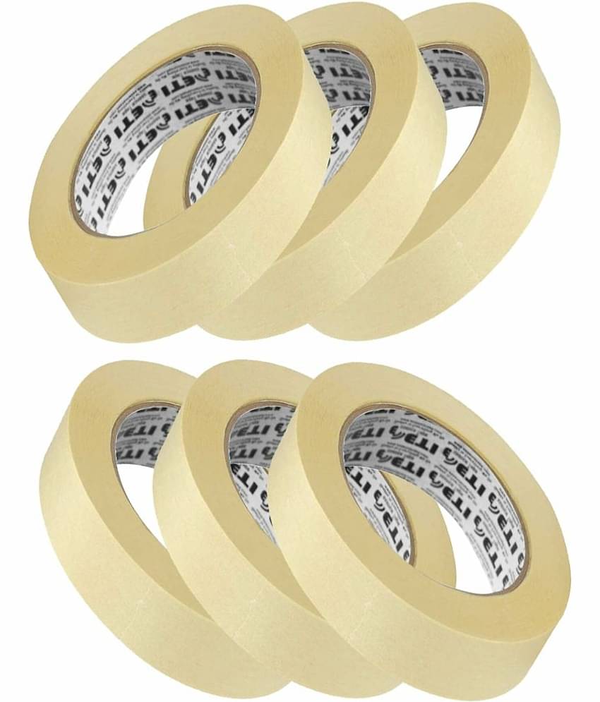 ETI -Masking Tape for Carpenters & Painters 24mm X 20Mtr (Pack of 6)