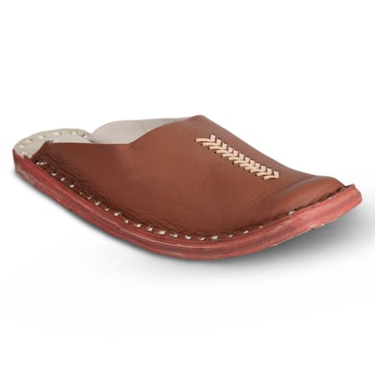 Leather Tan Jutis For Men-7