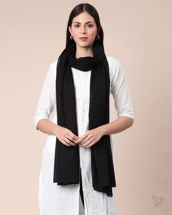 Cotton Shawl - Carbon Black-Carbon Black