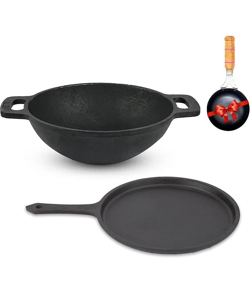 The Indus Valley Black Cast Iron ( Set of 3 )