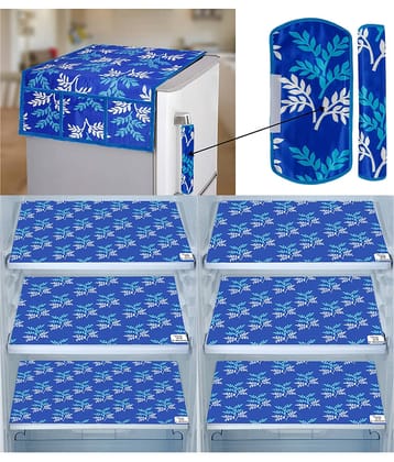 E-Retailer Set of 9 PVC Blue Fridge Top Cover