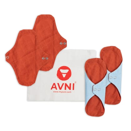 Avni - Lush Washable Panty Liner | Organic Cotton | Antimicrobial | Eco-Friendly and Reusable | Spotting Days | Breathable/Comfortable | Daily Use with Storage Pouch for Women