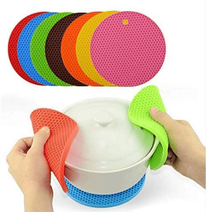 VillWin 4 Pcs Multi-Purpose Silicone Round Mats