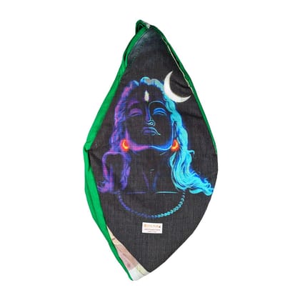 MAYAPURI Adiyogi Lord Shiva Printed Gomukhi Chanting Bag, Pure Cotton Beads Bag, Original Japa Mala Bag, Jhola with Zip Pocket and Sakshi Mala Counter (Pack of 1)