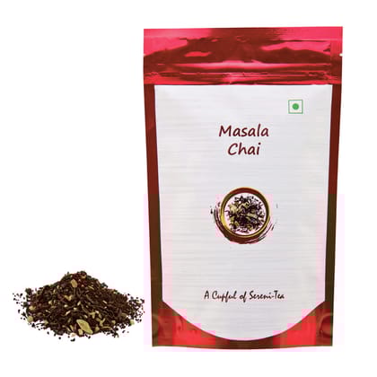 Camellia Twigs Kadak Cutting Masala Chai Latte | 100% Natural Assam CTC Tea with 11 Exotic Whole Spices | Bold & Aromatic Indian Chai, 100g