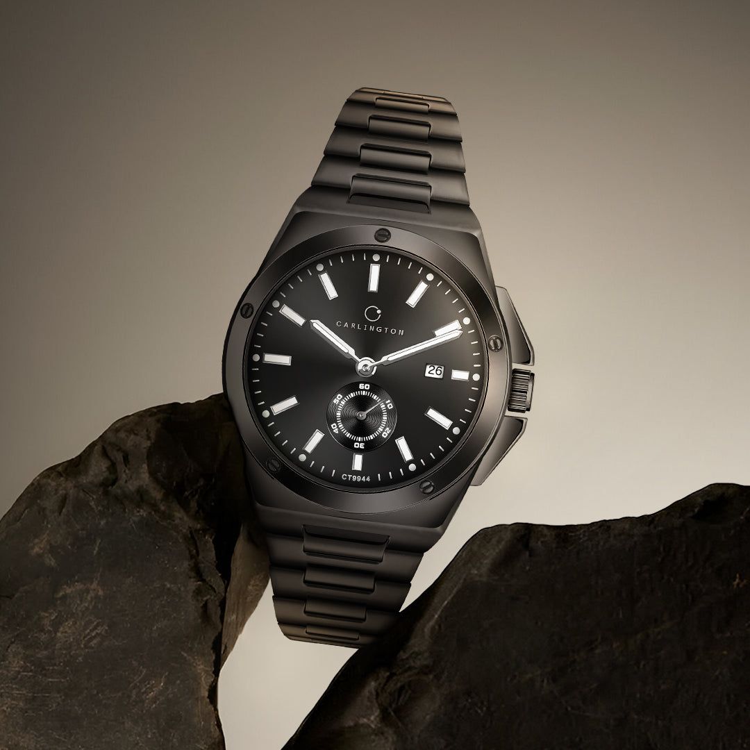 Carlington Legacy Series Analog Wrist Watches with Chronograph & Stainless Steel Strap for Men - CT 9944