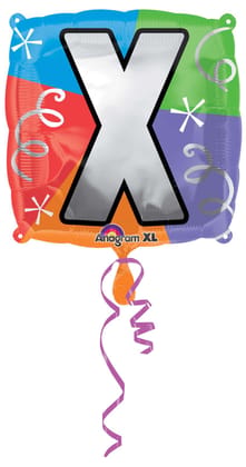 Letter X Quad Shaped Balloon - Helium Quality - 18 inches - 1PC