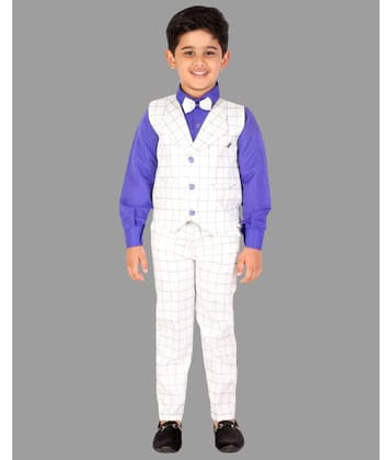 DKGF Fashion Pack of 1 Boys Cotton Blend Shirt & Pants Set ( Blue )