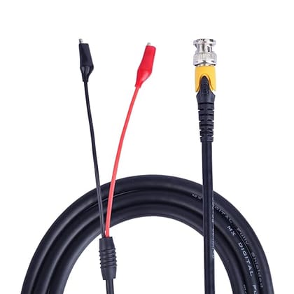 MX MX-243 BNC Male Cable with Crocodile Clip Dual Moulded 1.5 MTR Cord is ideal for CCTV cameras, DVRs, monitors, and more