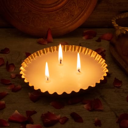 Craftlayout Fragrance Scented Wax Candle 6 Inch Golden