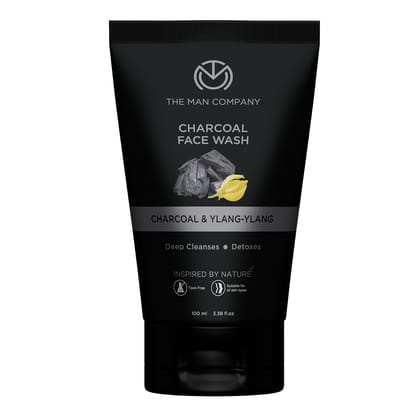 The Man Company Charcoal Face Wash for Men The Man Company Charcoal Face Wash for Men - black / 100 ml (Pack of 1)