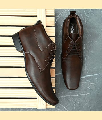 John Karsun Brown Men's Derby Formal Shoes