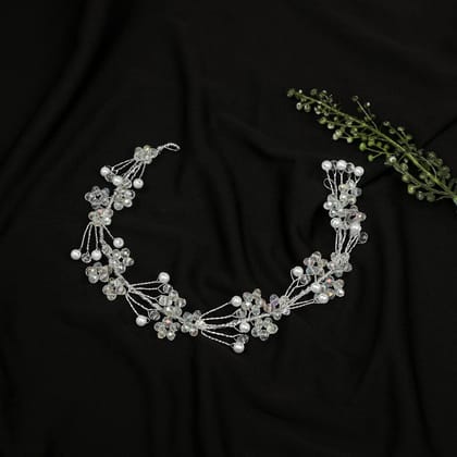 Silver-Plated Crystals  Pearls Tiara
