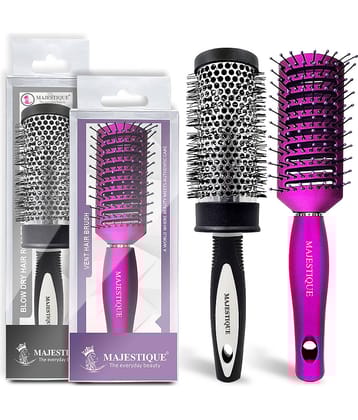 Majestique Blow Dryer Brush for Blow Drying Professional Roller Brush for Women and Men - 2 Pcs