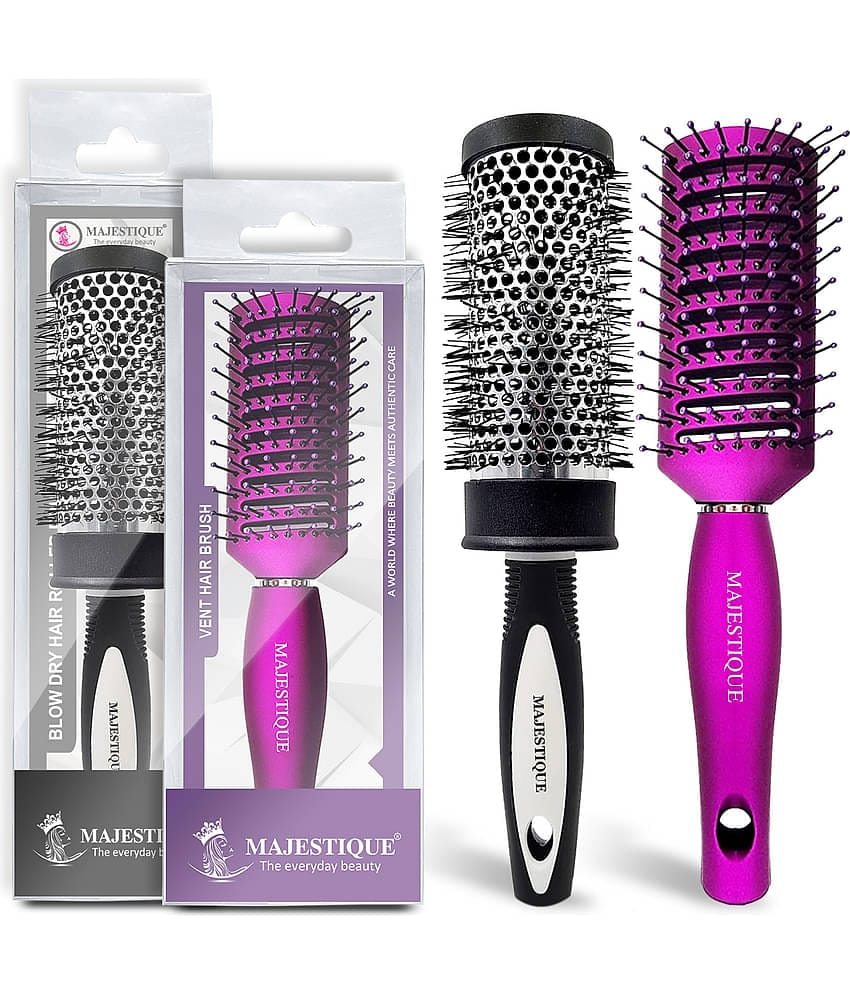 Majestique Blow Dryer Brush for Blow Drying Professional Roller Brush for Women and Men - 2 Pcs