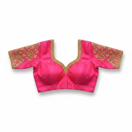 Pink Embroidered Ethnic Blouse