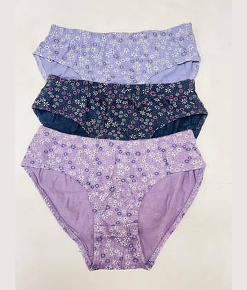 Ladyland Pack of 3 Cotton Hipster For Women ( Multi Color )