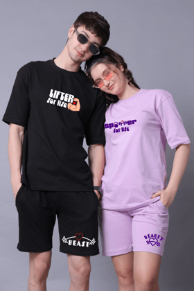 Beast and Beauty Printed Couple Co-Ord Sets (Pack of 2)