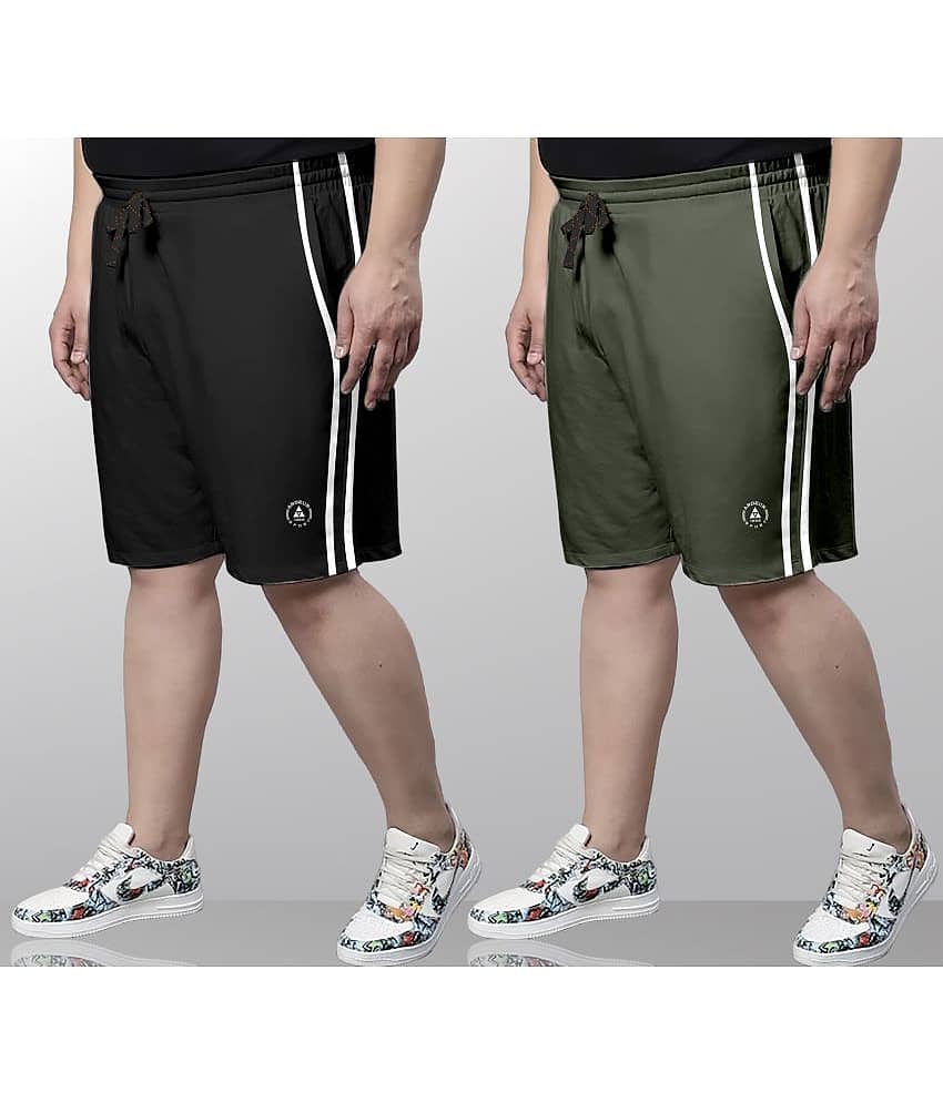 Ardeur Multi Cotton Blend Men's Shorts ( Pack of 2 )