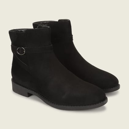 High Ankle Boots-Jet Black / 4
