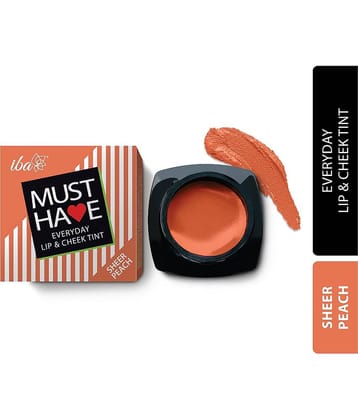 Iba Must Have Everyday Lip & Cheek Tint Sheer Peach 8g ,  Natural, Vegan & Cruelty-Free (Pack of 1)