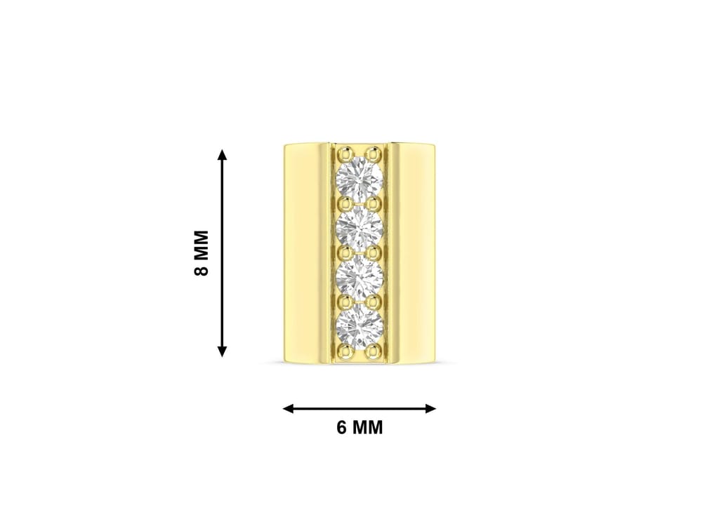 Diamond Bridge Men's Stud (1 Pc Only)