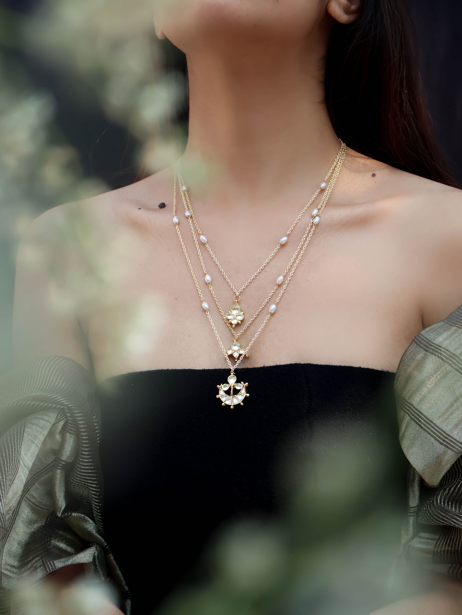 Zakra Kundan Necklace-Gold